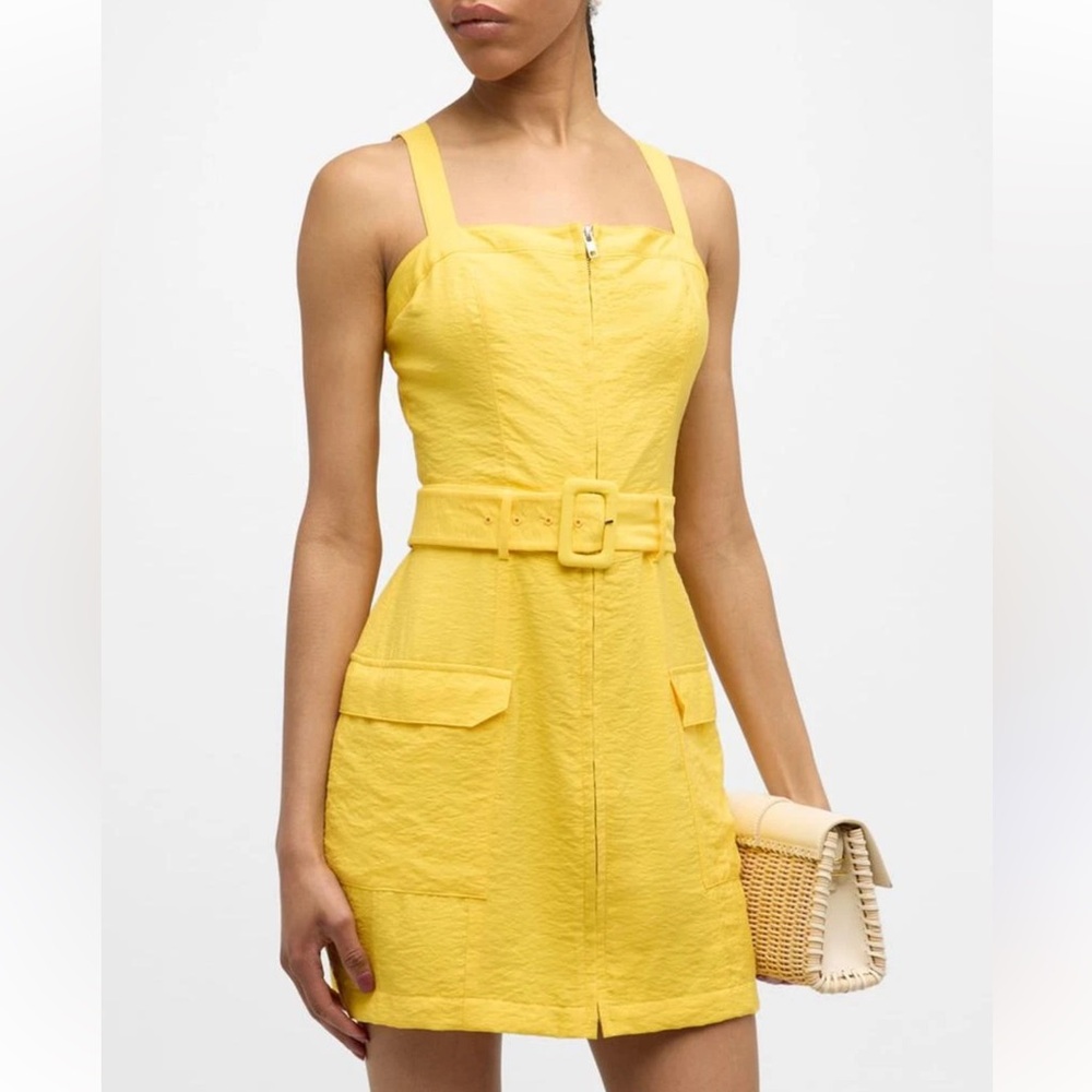 Ramy Brook Sunny Yellow Belted Mini Dress
